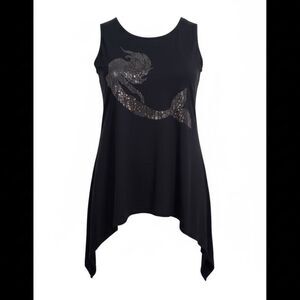 One Size Fits Most Tunic With Shiny Mermaid